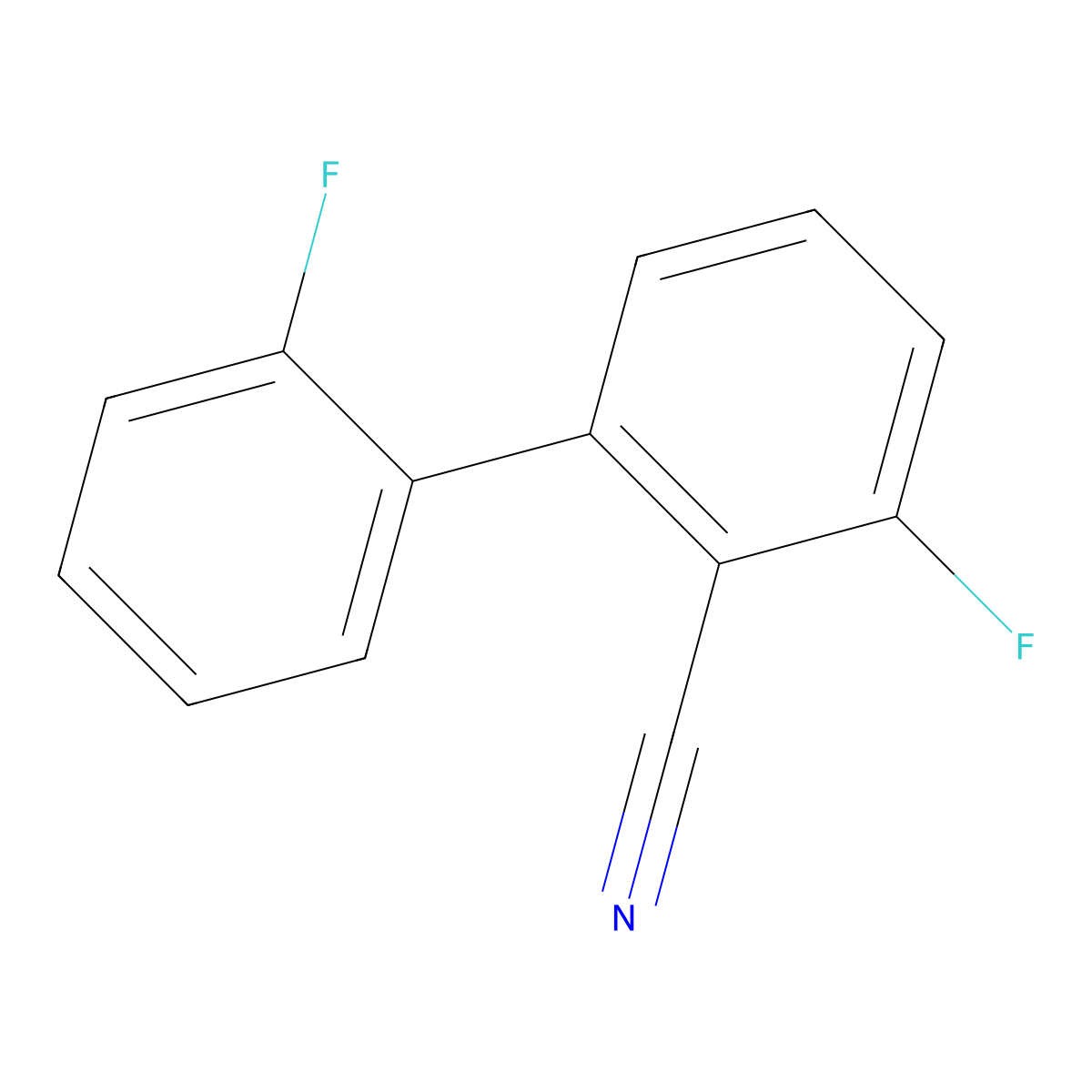 2',3-Difluorobiphenyl-2-carbonitrile molecular structure, CAS 537036-82-1