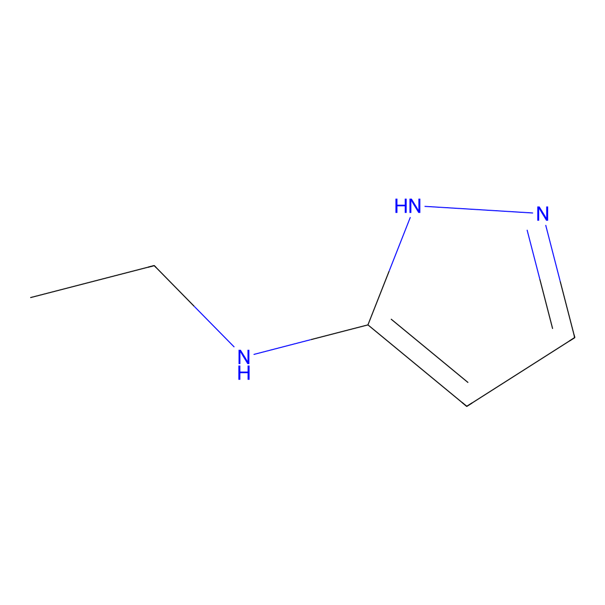 N-ethyl-1H-pyrazol-3-amine molecular structure, CAS 537038-65-6