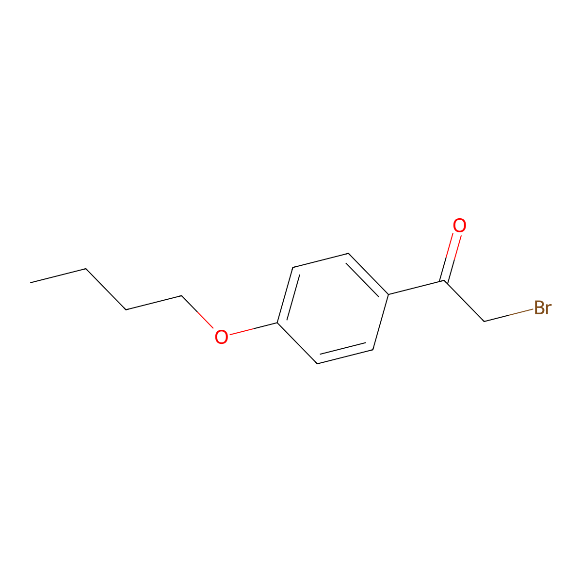 2-Bromo-1-(4-butoxyphenyl)ethan-1-one molecular structure, CAS 53704-75-9