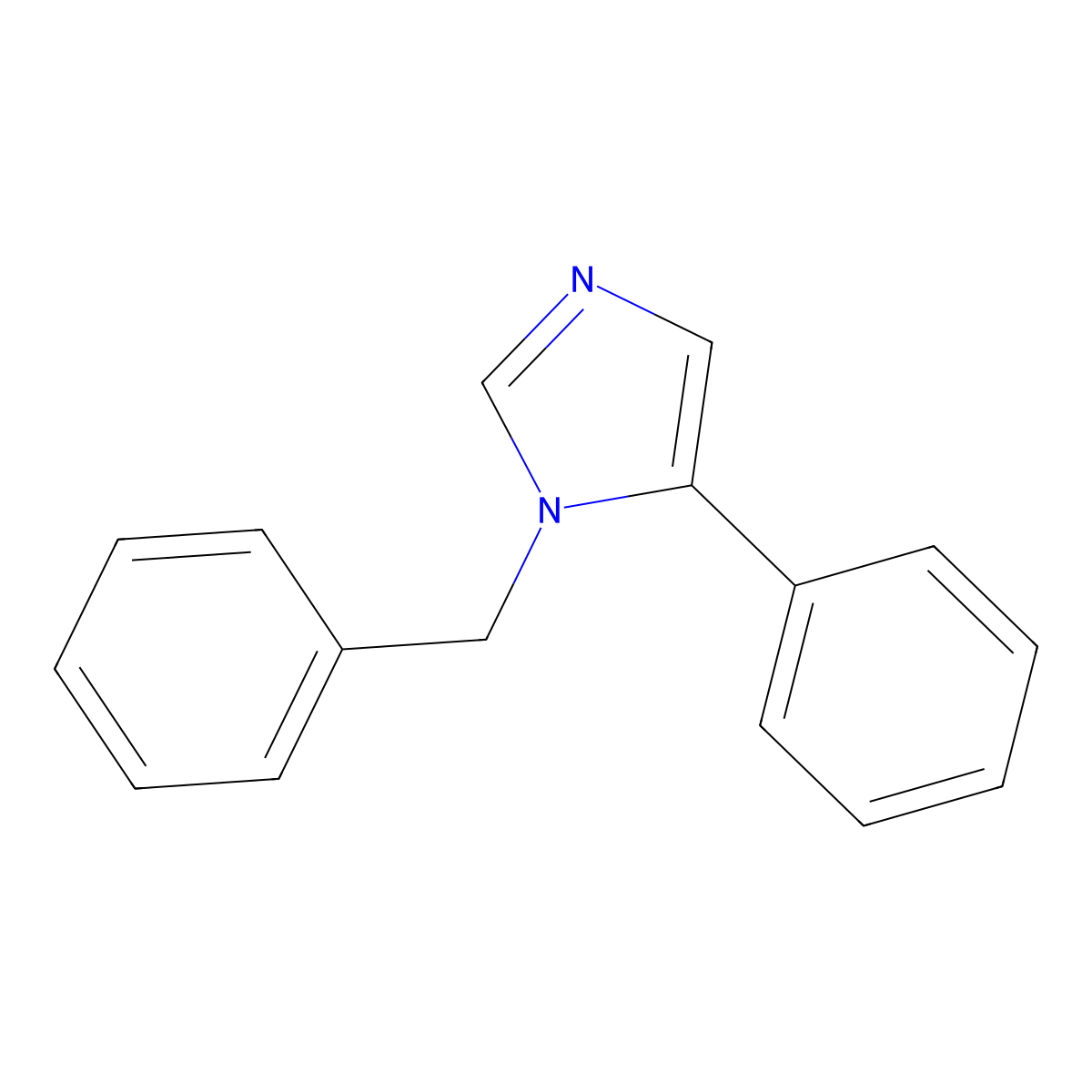 1-benzyl-5-phenyl-1H-imidazole molecular structure, CAS 53704-79-3