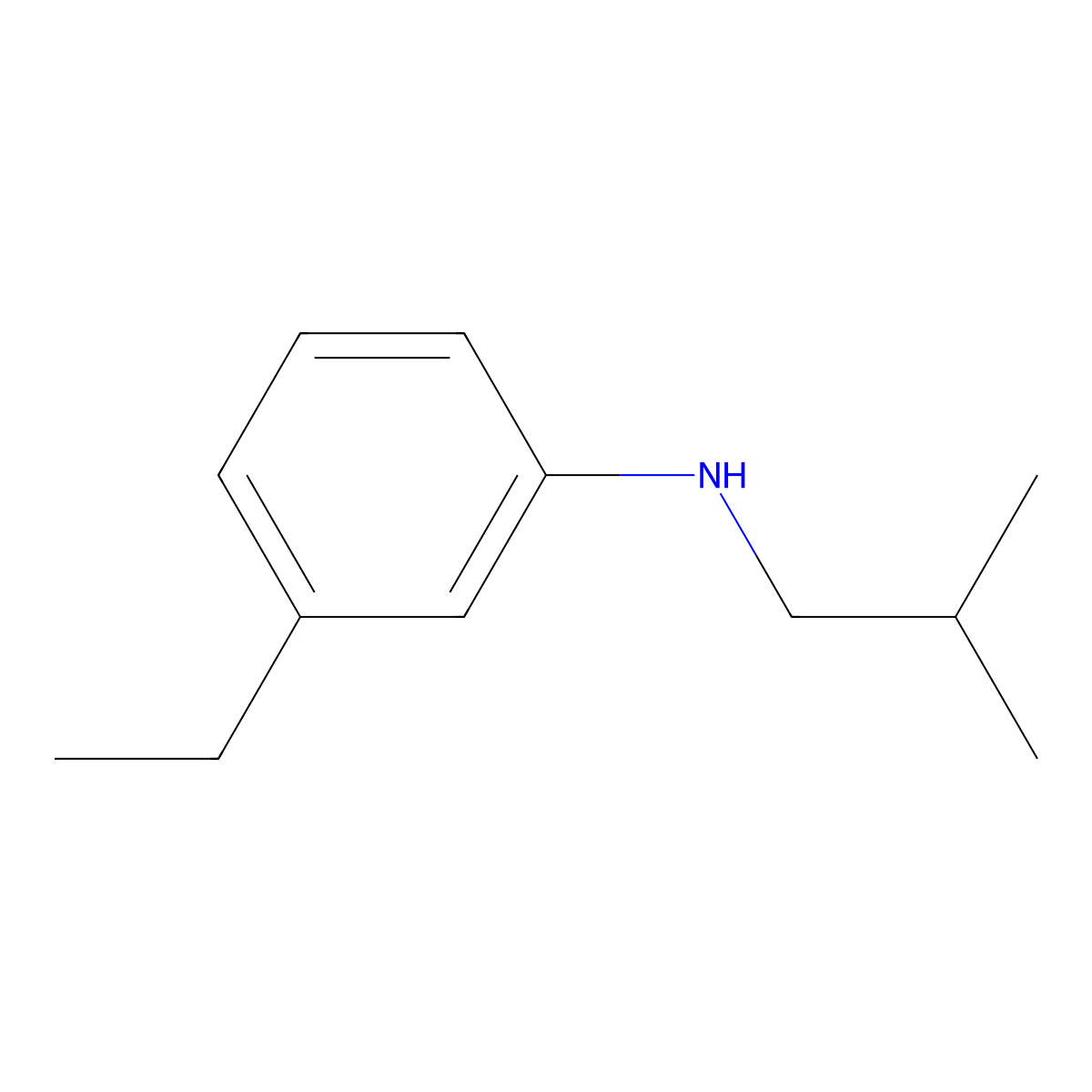 3-ethyl-N-(2-methylpropyl)aniline molecular structure, CAS 537041-64-8