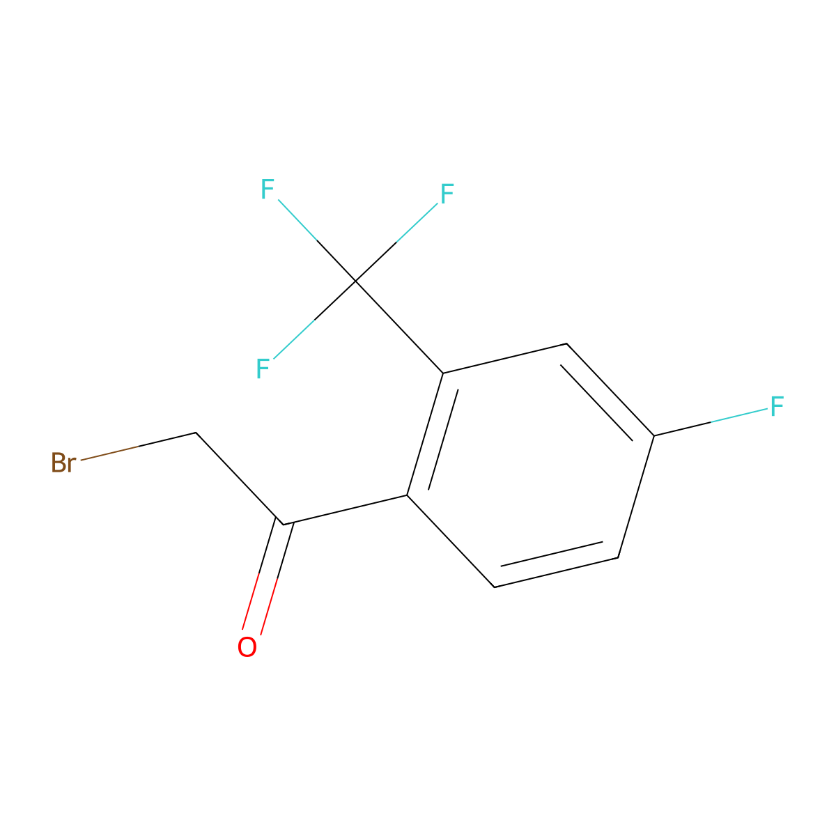 4-Fluoro-2-(trifluoromethyl)phenacyl bromide molecular structure, CAS 537050-13-8