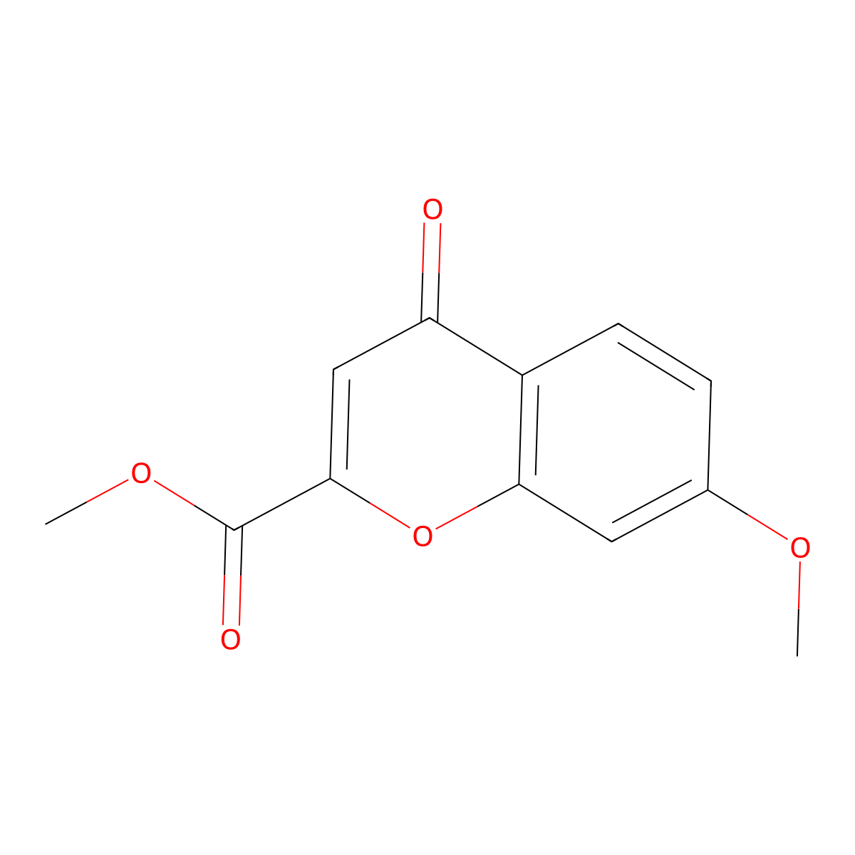 methyl 7-methoxy-4-oxo-4H-chromene-2-carboxylate molecular structure, CAS 53708-50-2