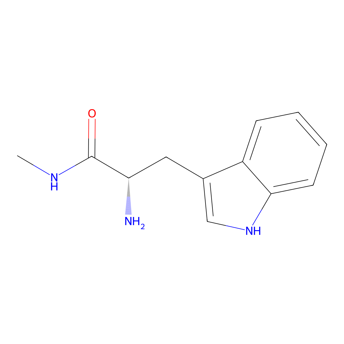 (2S)-2-amino-3-(1H-indol-3-yl)-N-methylpropanamide molecular structure, CAS 53708-63-7