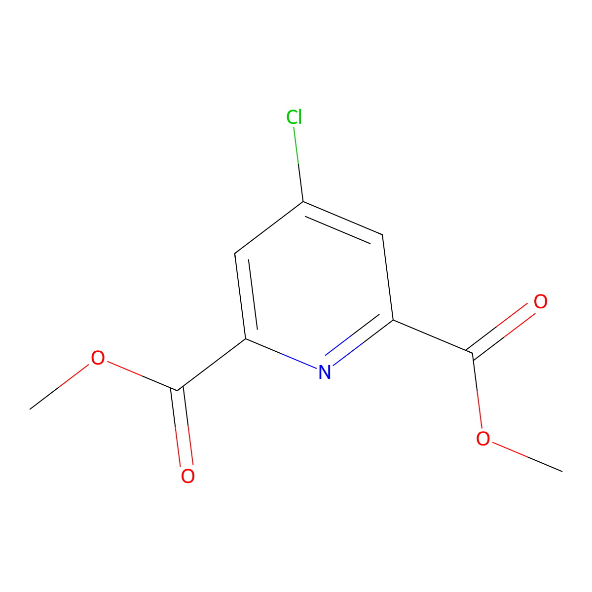 2,6-Dimethyl 4-chloropyridine-2,6-dicarboxylate molecular structure, CAS 5371-70-0