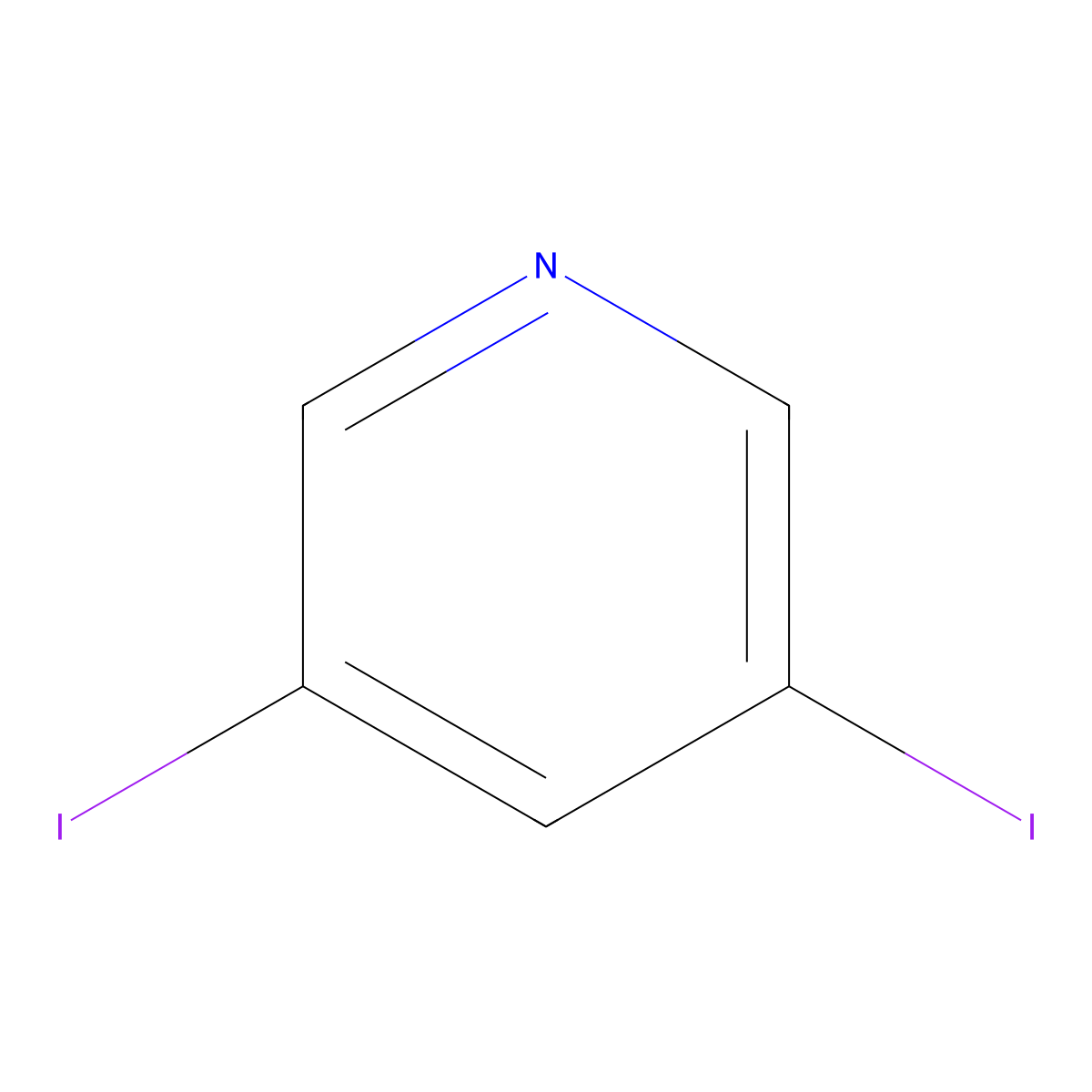 3,5-Diiodopyridine molecular structure, CAS 53710-18-2