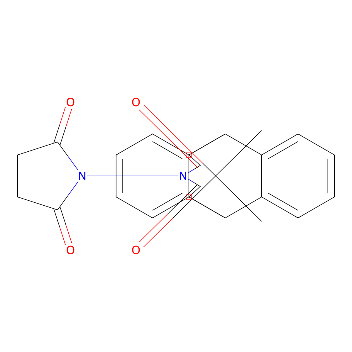 2-(2,5-Dioxo-1-pyrrolidinyl)-3a,4,9,9a-tetrahydro-4,9[1',2']-benzeno-1H-benz[f]isoindole-1,3(2H)-dione molecular structure, CAS 53710-24-0