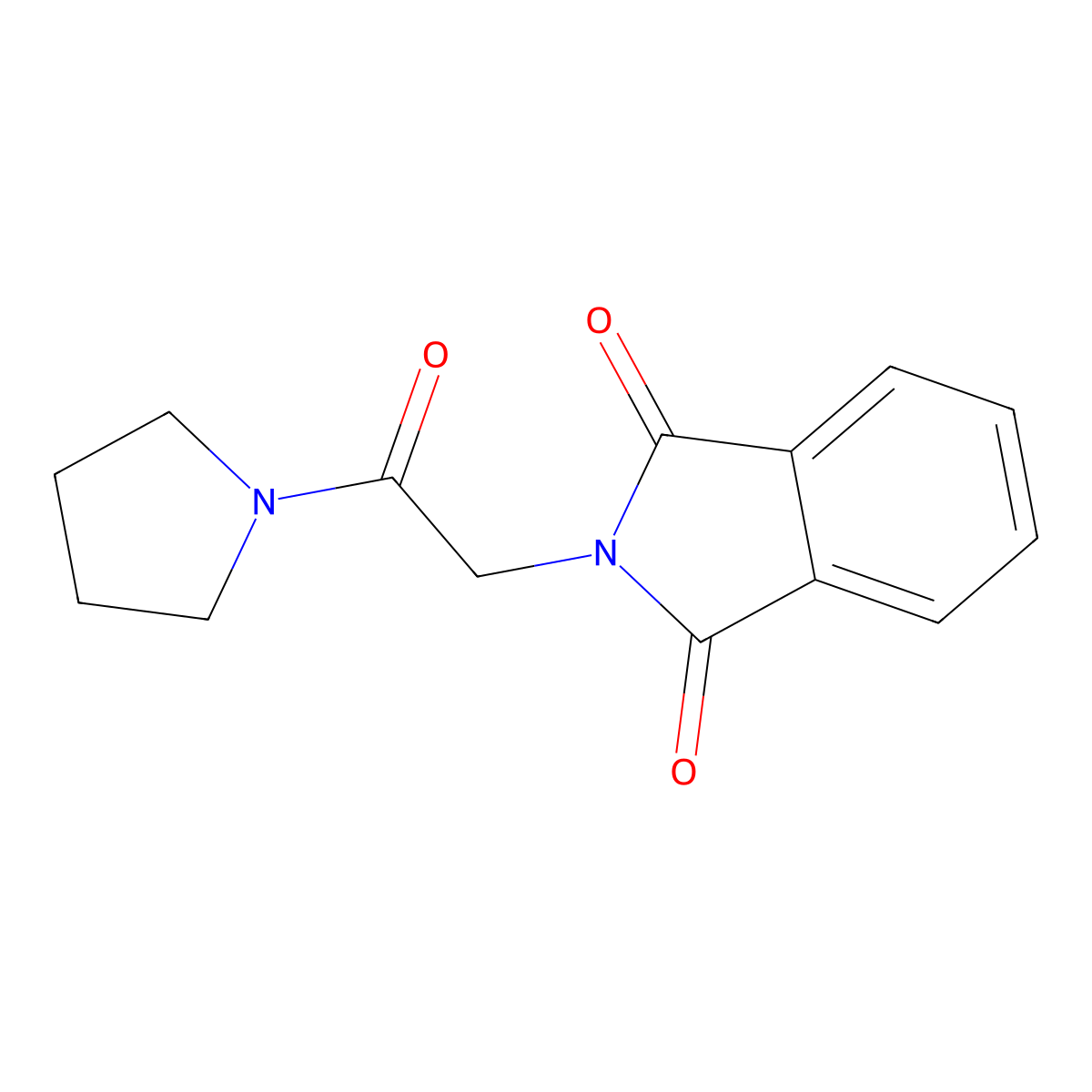 2-(2-Oxo-2-pyrrolidin-1-ylethyl)isoindole-1,3-dione molecular structure, CAS 53714-61-7