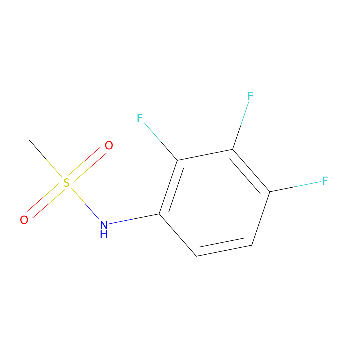 (Methylsulfonyl)(2,3,4-trifluorophenyl)amine molecular structure, CAS 53715-51-8