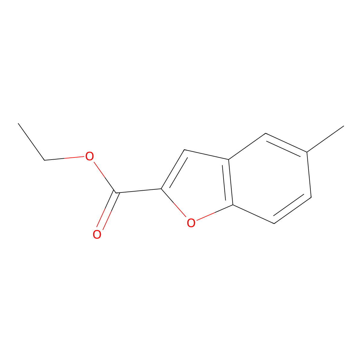 Ethyl 5-methylbenzofuran-2-carboxylate molecular structure, CAS 53715-88-1