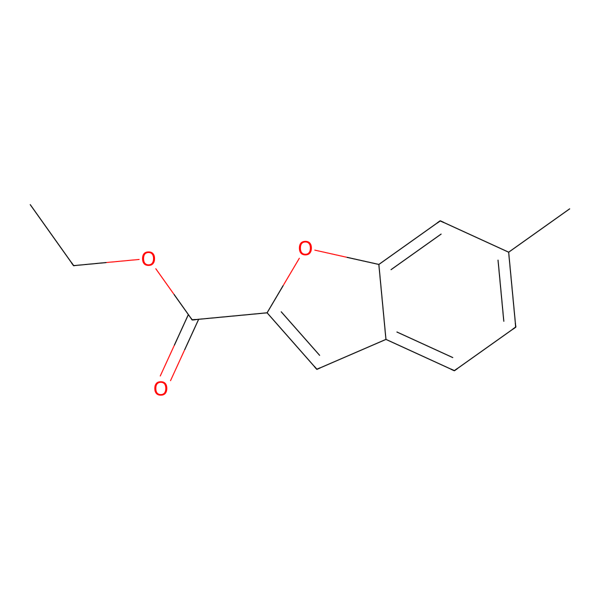 Ethyl 6-methylbenzofuran-2-carboxylate molecular structure, CAS 53715-89-2