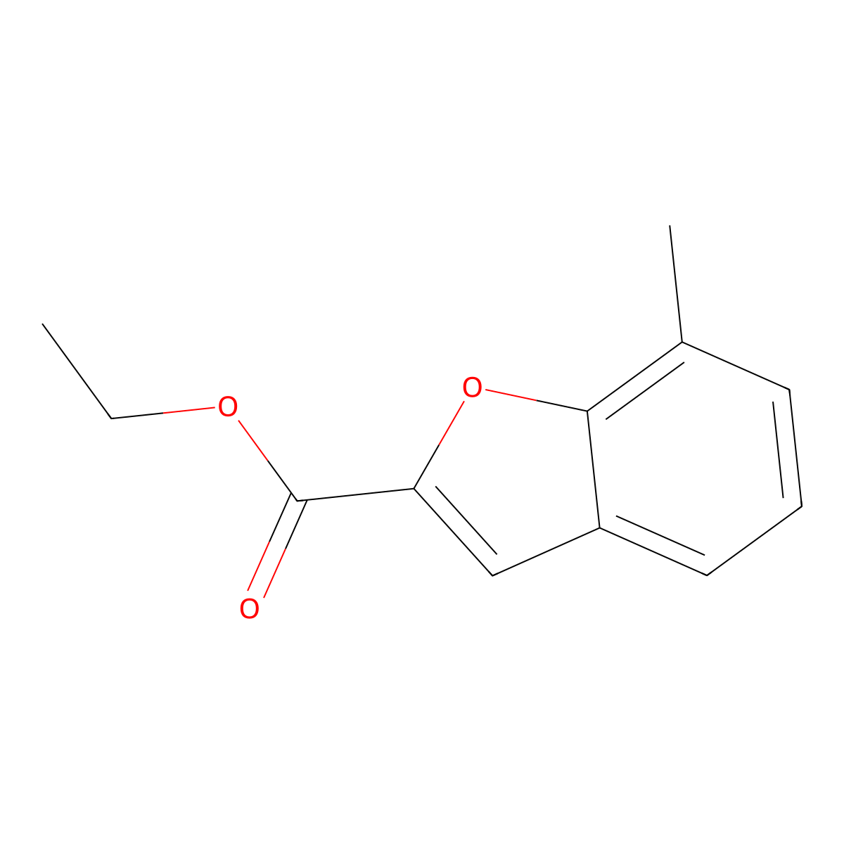 Ethyl 7-methylbenzofuran-2-carboxylate molecular structure, CAS 53715-90-5