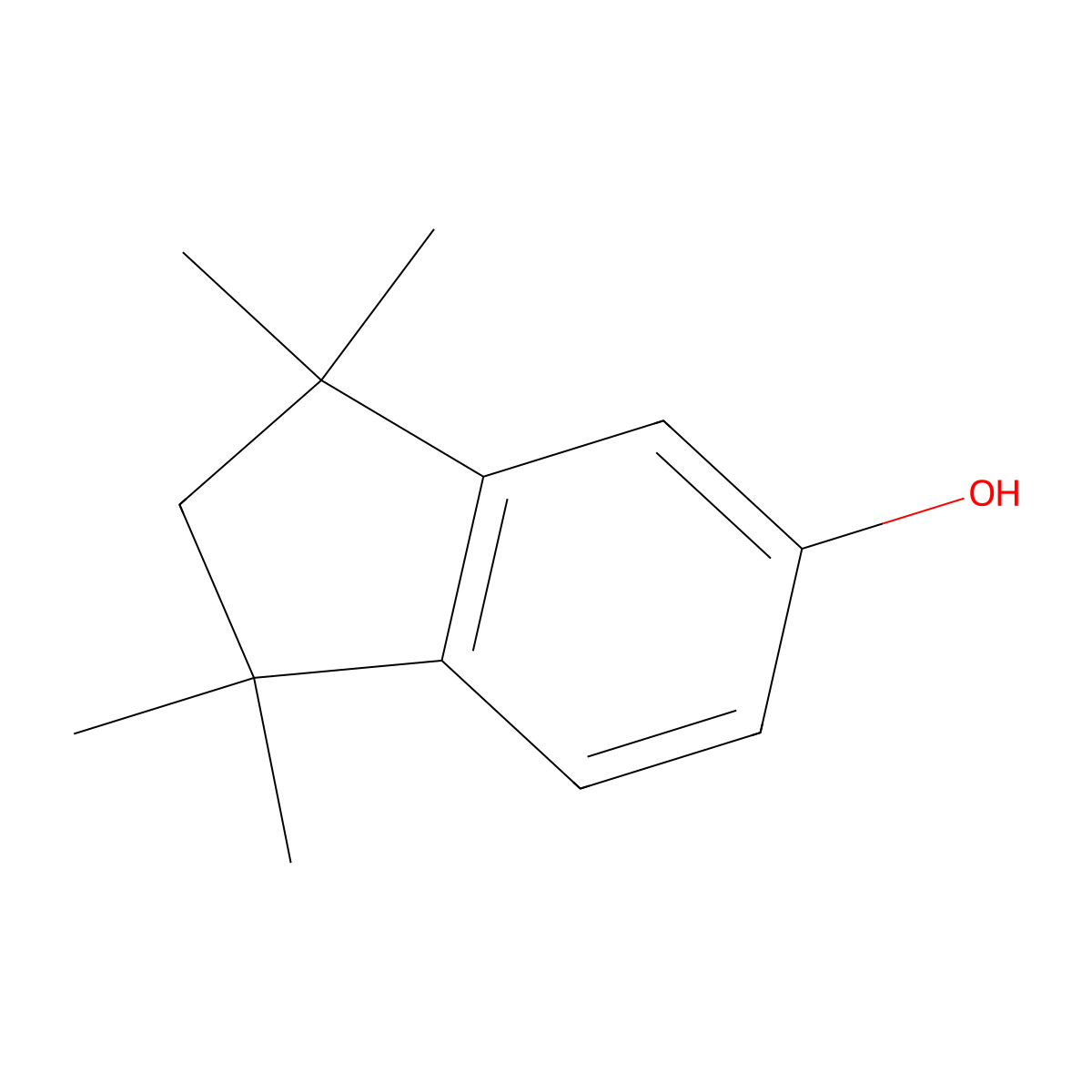 1,1,3,3-Tetramethylindan-5-ol molecular structure, CAS 53718-26-6