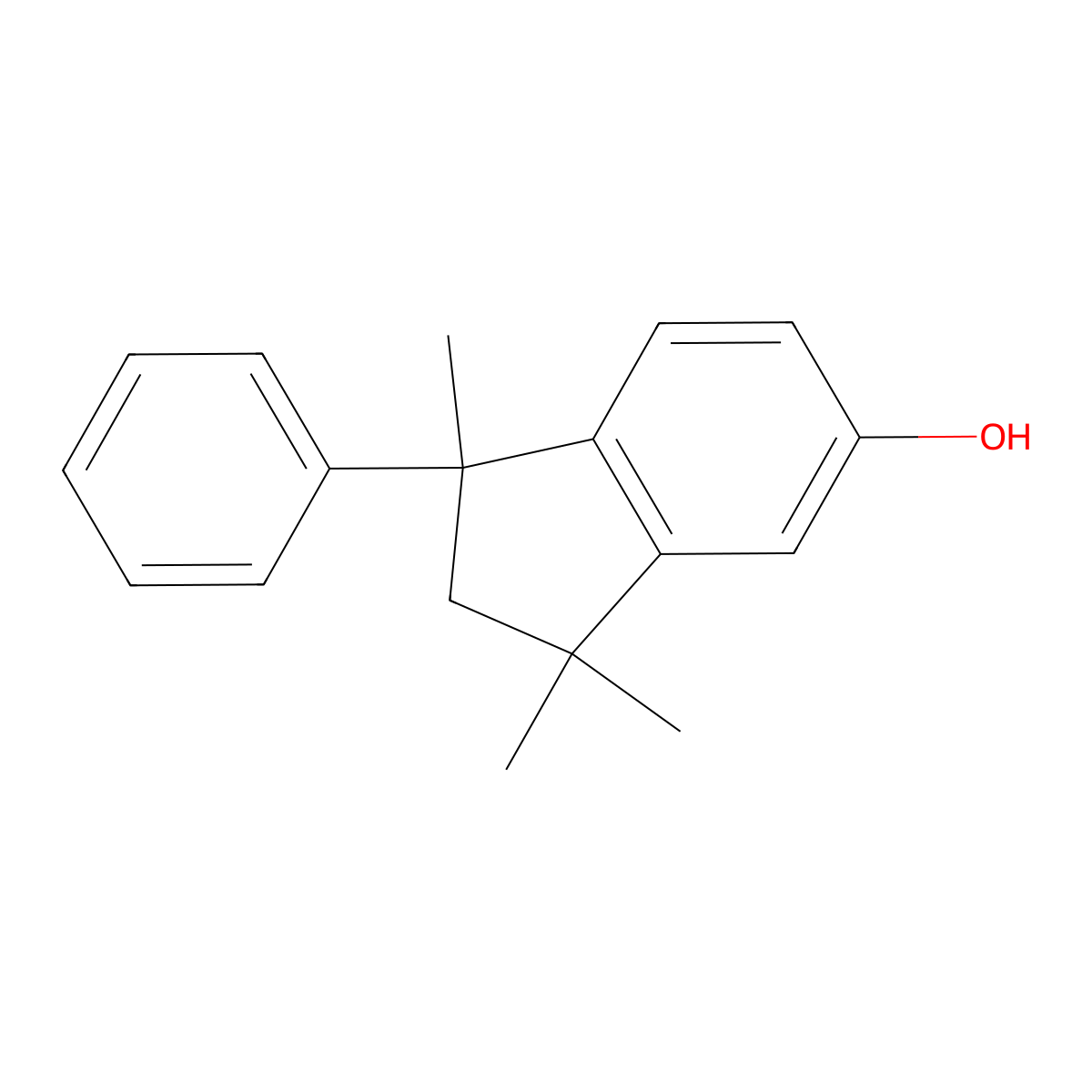 1,3,3-Trimethyl-1-phenylindan-5-ol molecular structure, CAS 53718-32-4