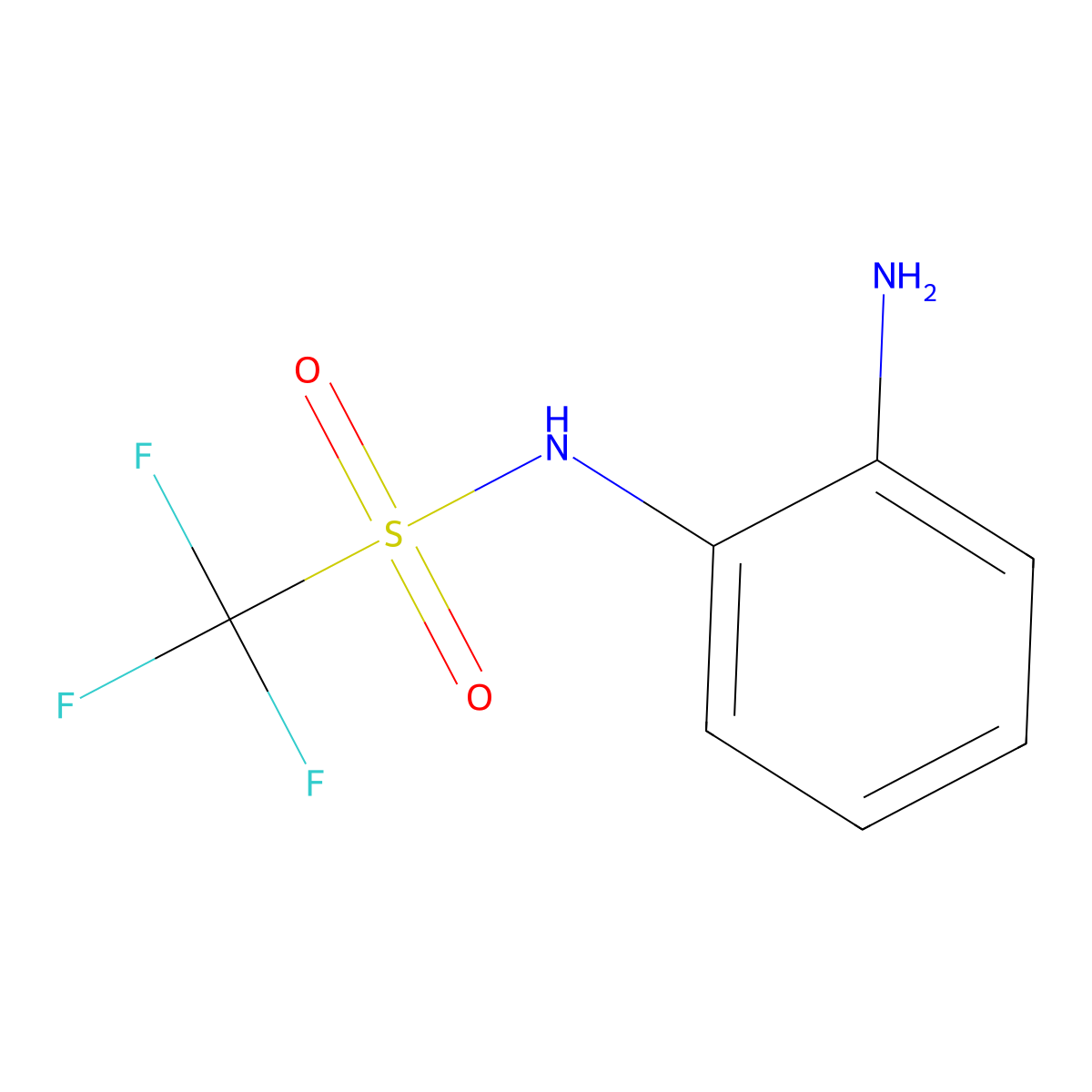 N-(2-aminophenyl)-1,1,1-trifluoromethanesulfonamide molecular structure, CAS 53718-45-9