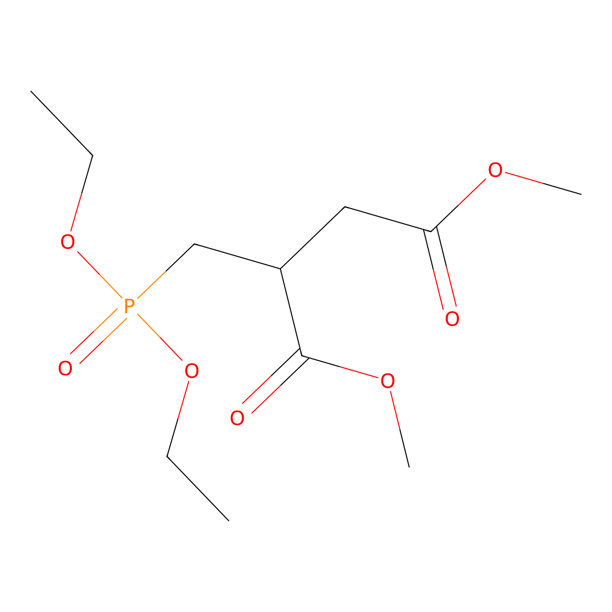 Dimethyl 2-(diethoxyphosphorylmethyl)butanedioate molecular structure, CAS 53719-99-6