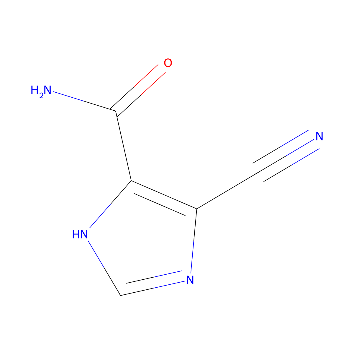 4-Cyano-1h-imidazole-5-carboxamide molecular structure, CAS 5372-23-6