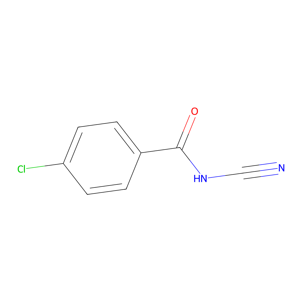 4-Chloro-n-cyanobenzamide molecular structure, CAS 5372-78-1