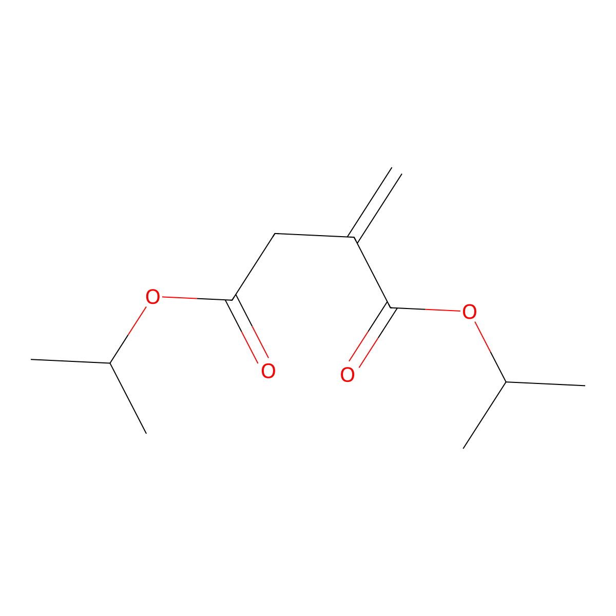 Dipropan-2-yl 2-methylidenebutanedioate molecular structure, CAS 53720-10-8