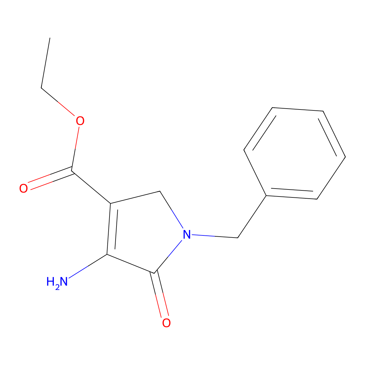 ethyl 4-amino-1-benzyl-5-oxo-2,5-dihydro-1H-pyrrole-3-carboxylate molecular structure, CAS 53720-95-9