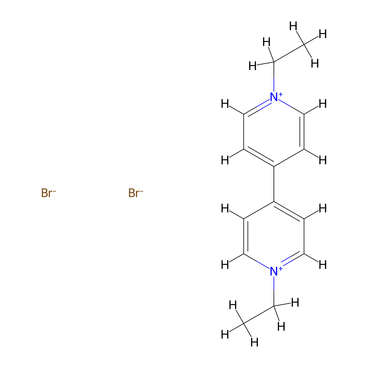 1,1'-Diethyl-4,4'-bipyridinium dibromide molecular structure, CAS 53721-12-3