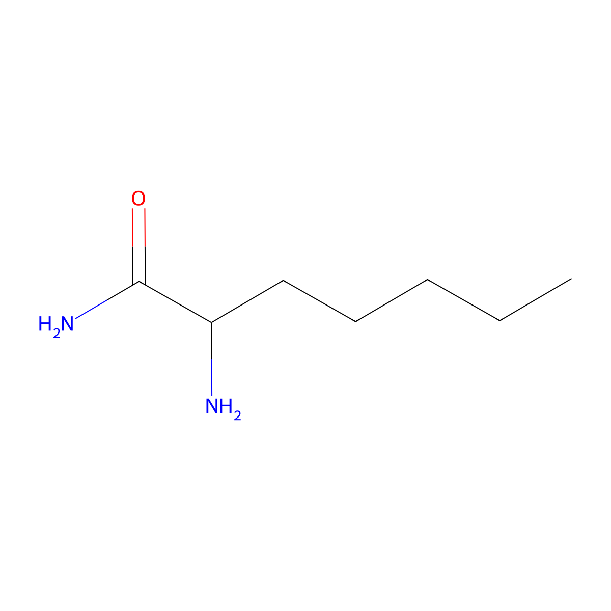 2-Aminoheptanamide molecular structure, CAS 53726-15-1