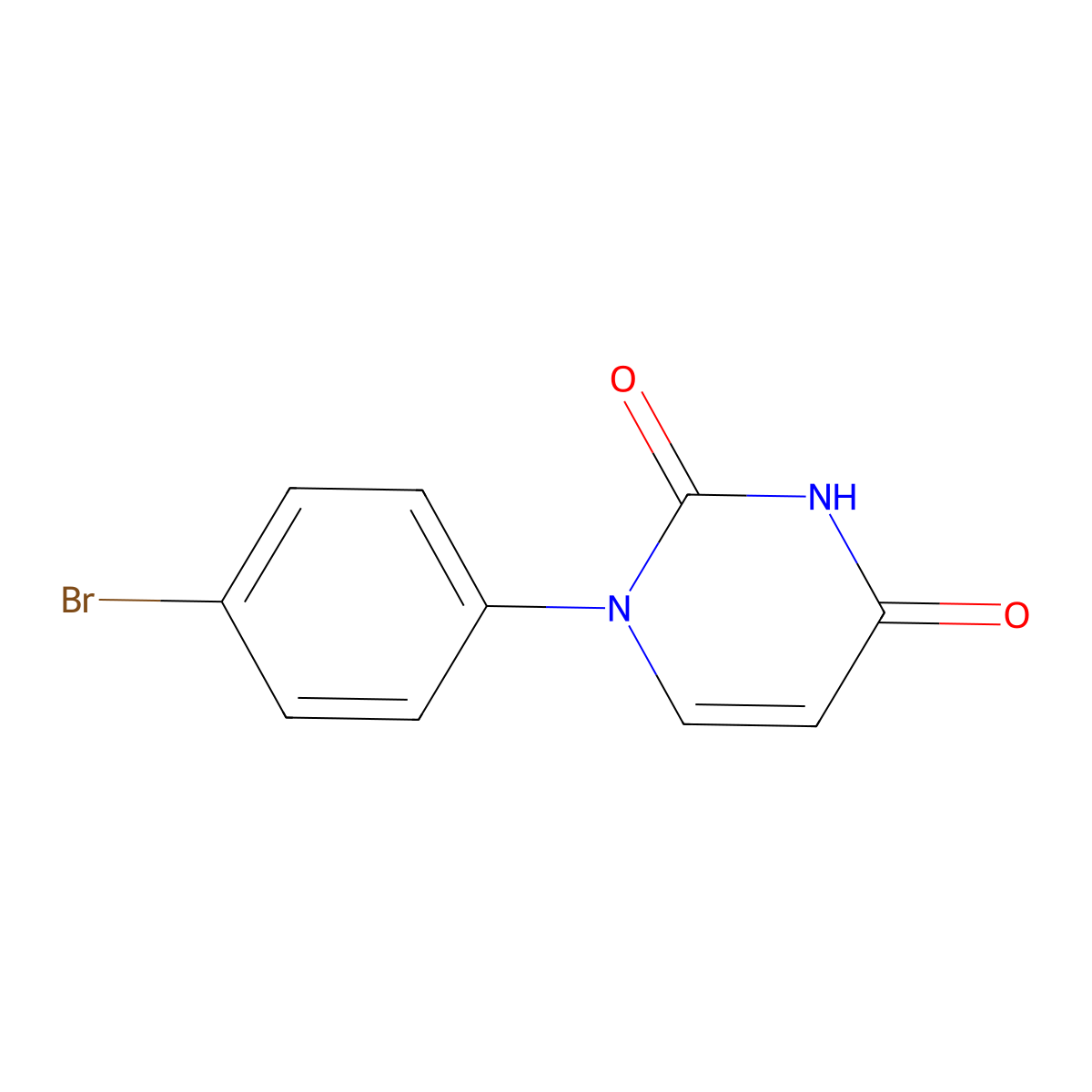 1-(4-Bromophenyl)pyrimidine-2,4-dione molecular structure, CAS 53727-25-6