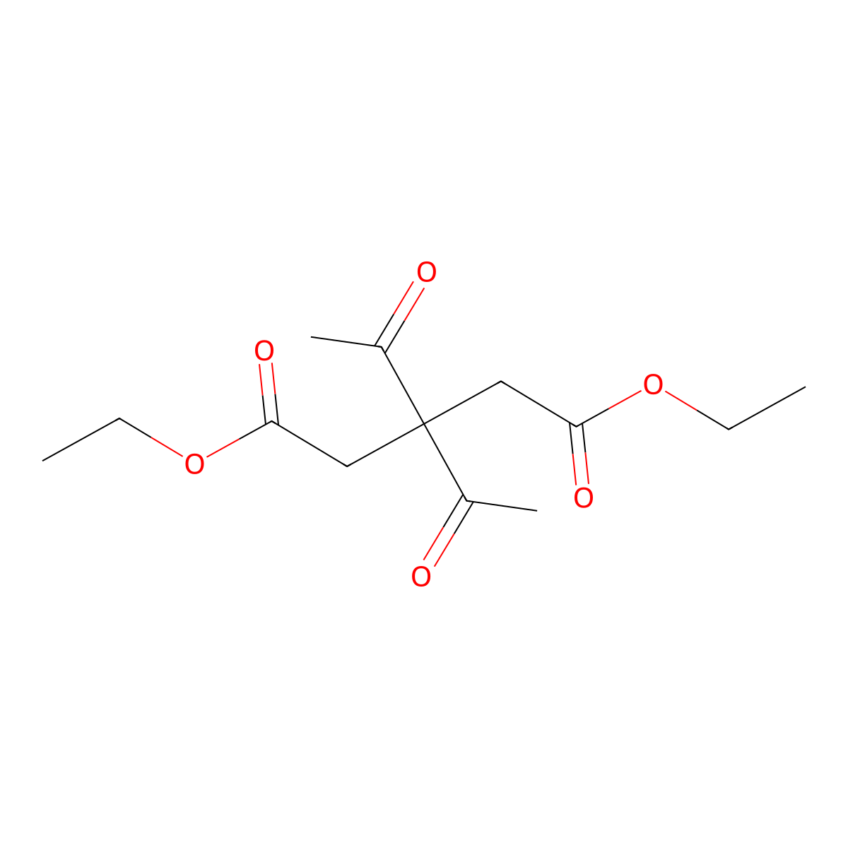 Diethyl 3,3-diacetylpentanedioate molecular structure, CAS 53727-78-9
