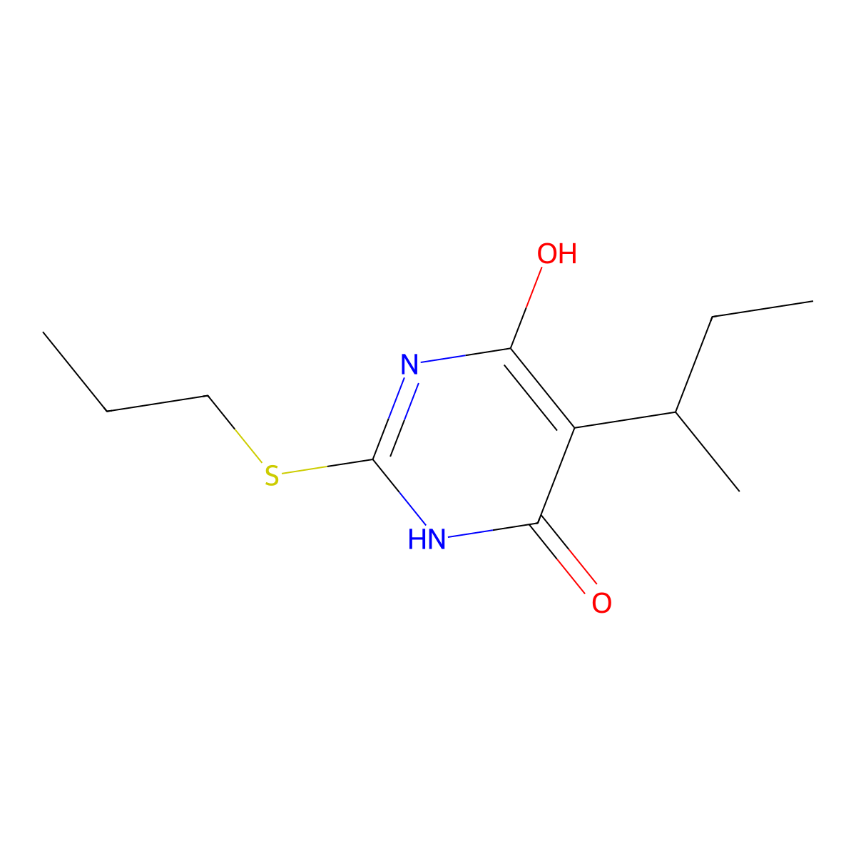 5-butan-2-yl-4-hydroxy-2-propylsulfanyl-1H-pyrimidin-6-one molecular structure, CAS 5373-28-4