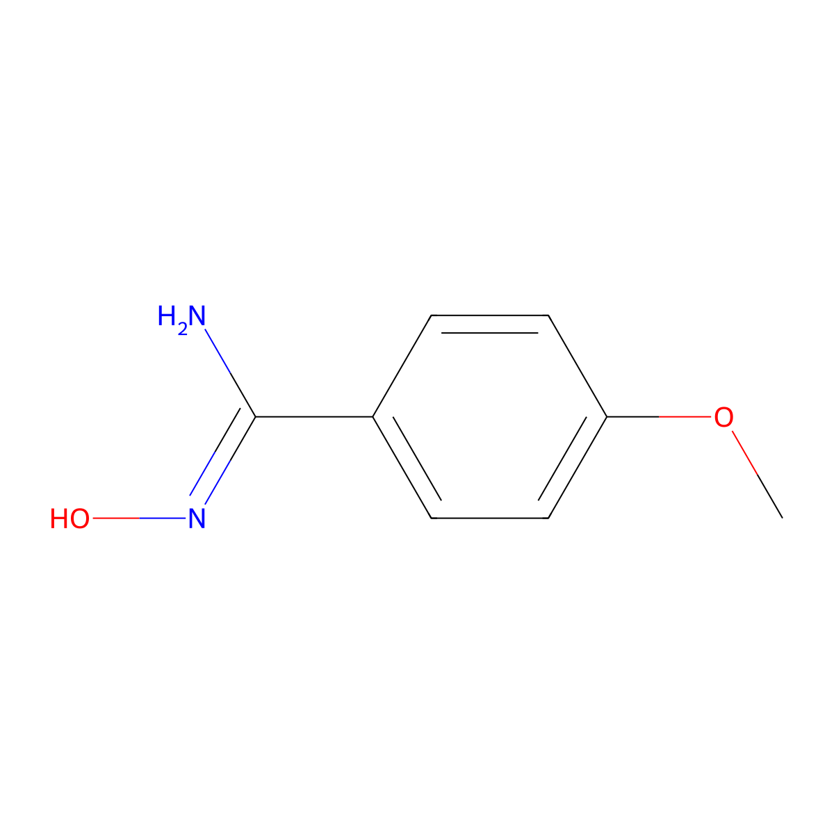 p-Methoxybenzamidoxime molecular structure, CAS 5373-87-5