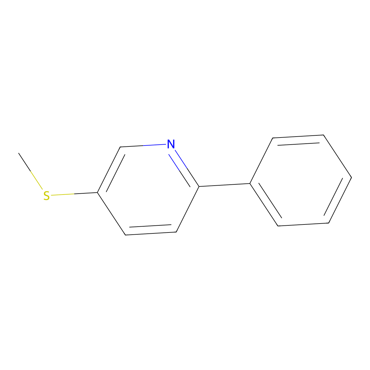 5-(Methylthio)-2-phenylpyridine molecular structure, CAS 53730-72-6