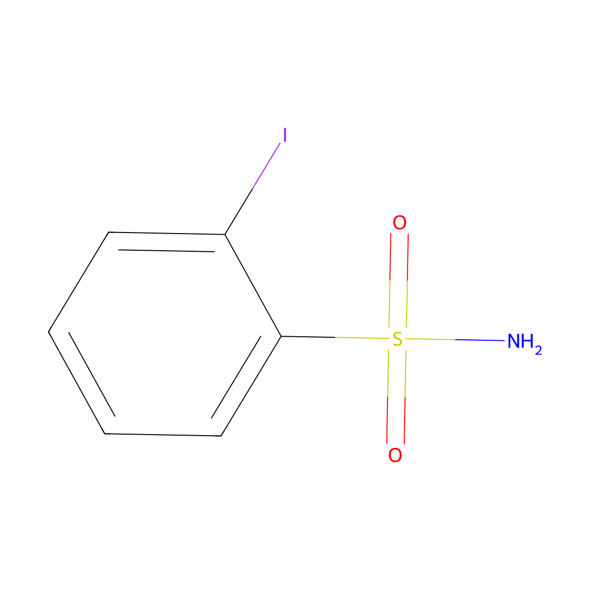 2-Iodobenzene-1-sulfonamide molecular structure, CAS 53730-99-7