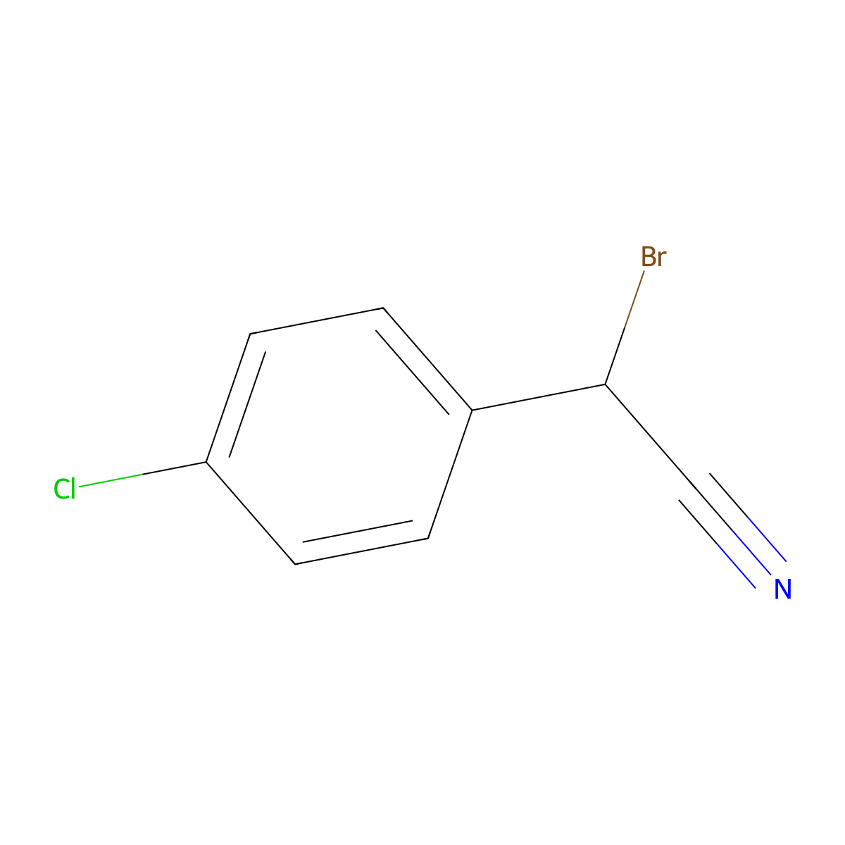 2-Bromo-2-(4-chlorophenyl)acetonitrile molecular structure, CAS 53731-99-0