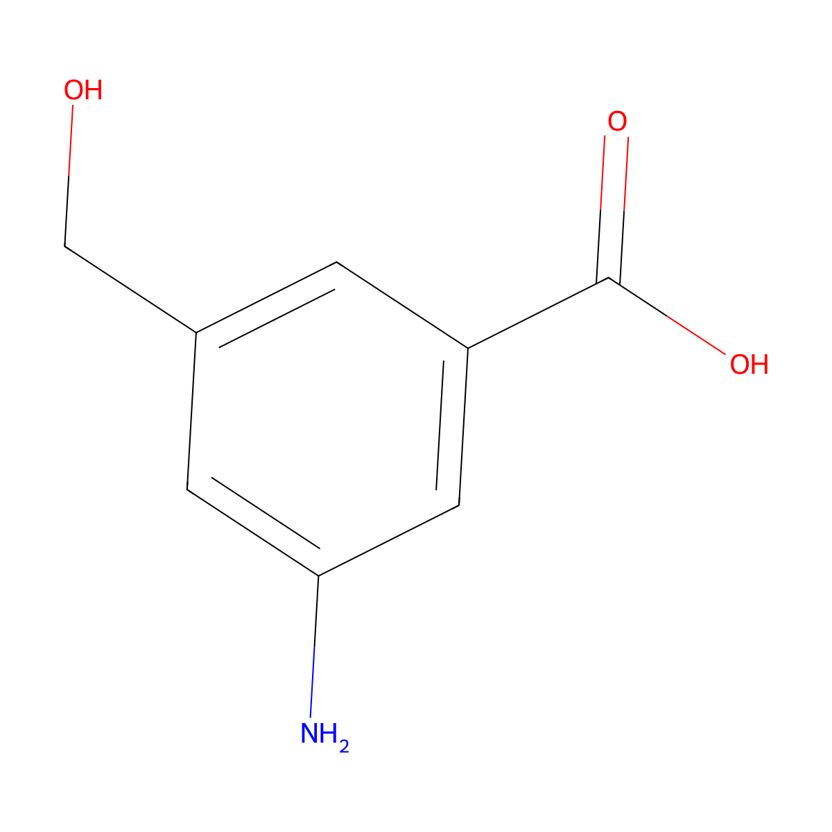 3-Amino-5-(hydroxymethyl)benzoic acid molecular structure, CAS 53732-10-8