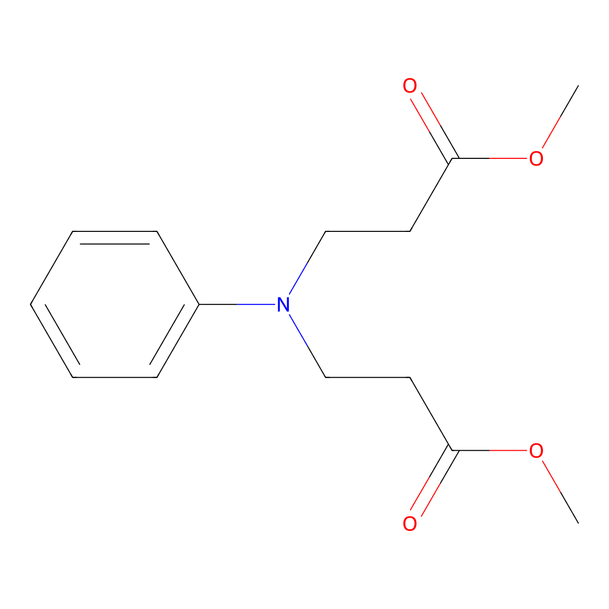 beta-Alanine, N-(3-methoxy-3-oxopropyl)-N-phenyl-, methyl ester molecular structure, CAS 53733-94-1