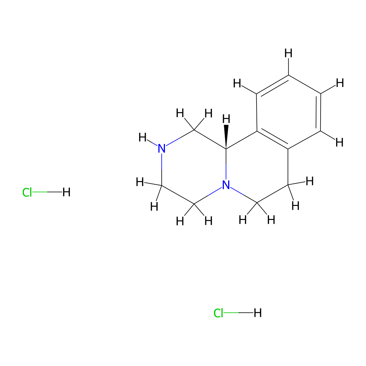 Azaquinzole dihydrochloride, (S)- molecular structure, CAS 5374-19-6