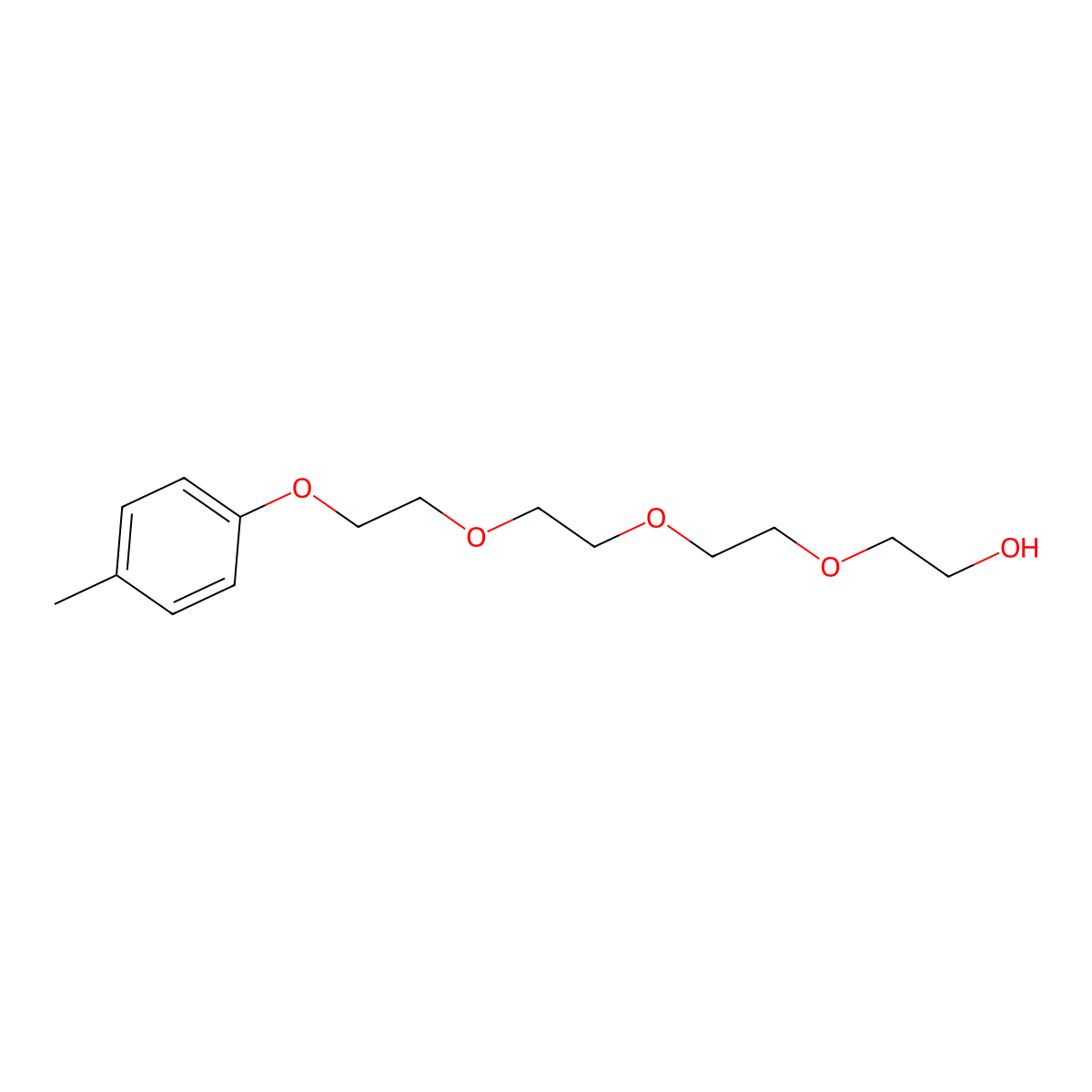 2-(2-(2-(2-(Methylphenoxy)ethoxy)ethoxy)ethoxy)ethanol molecular structure, CAS 53743-11-6