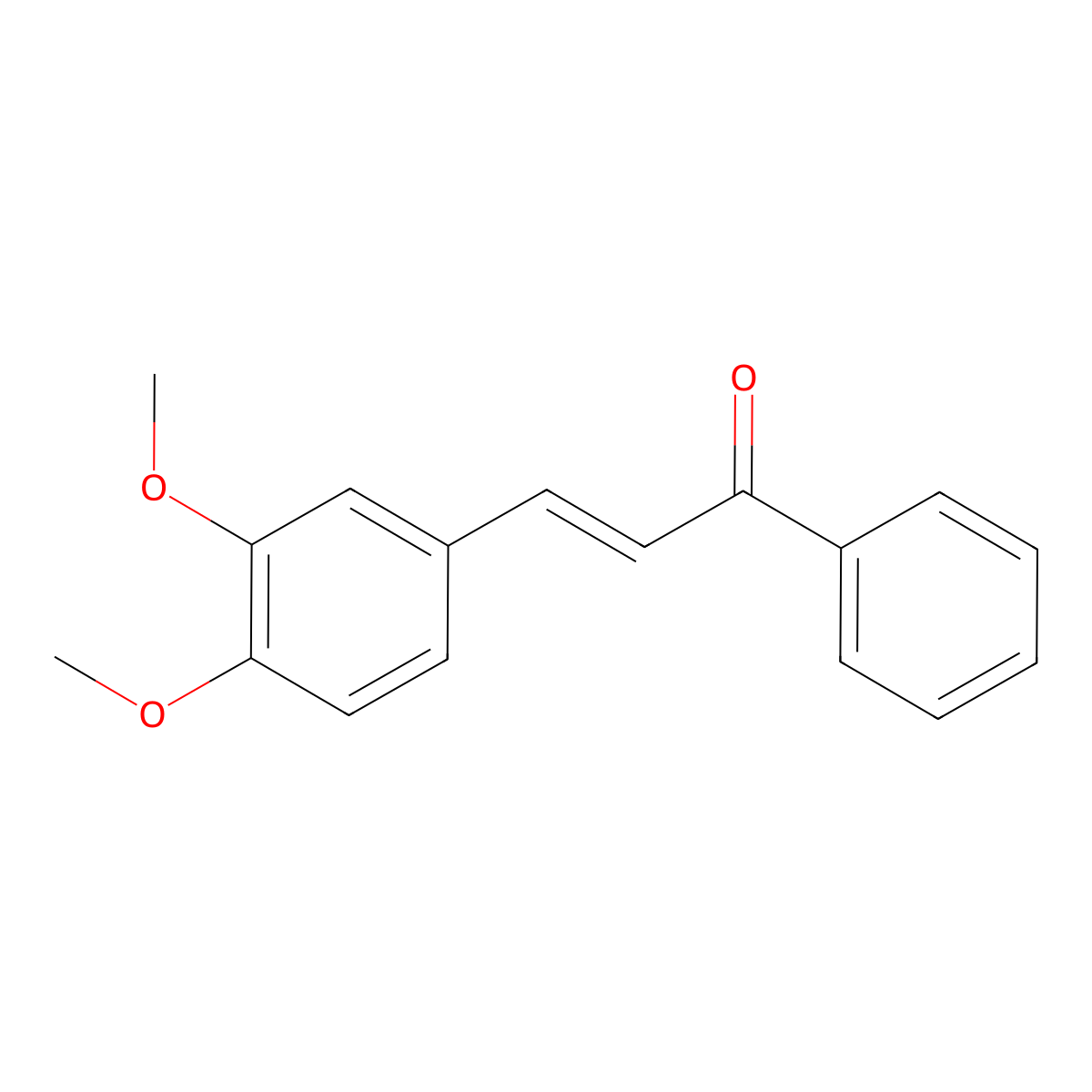 3,4-Dimethoxychalcone molecular structure, CAS 53744-27-7