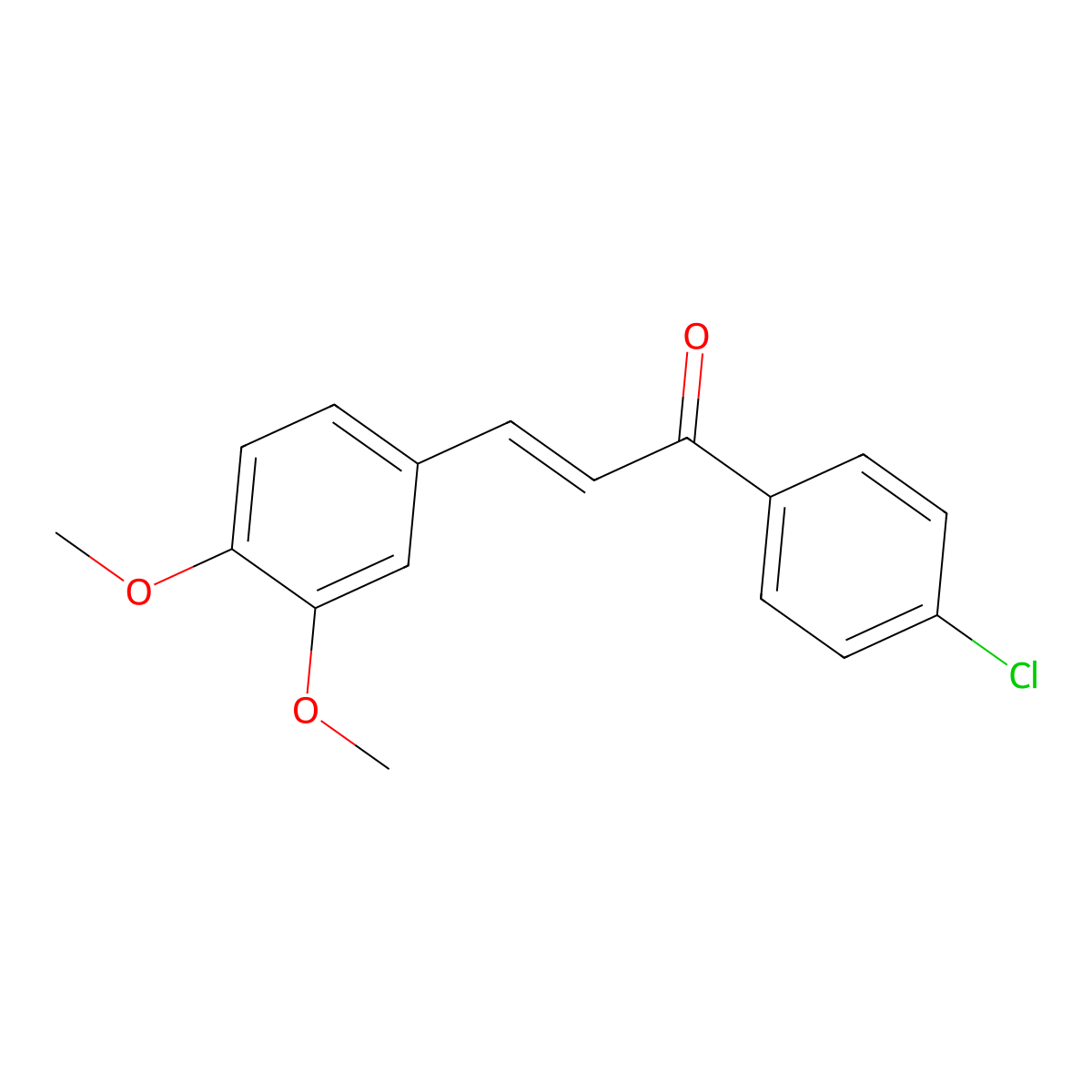 4'-Chloro-3,4-dimethoxychalcone molecular structure, CAS 53744-29-9