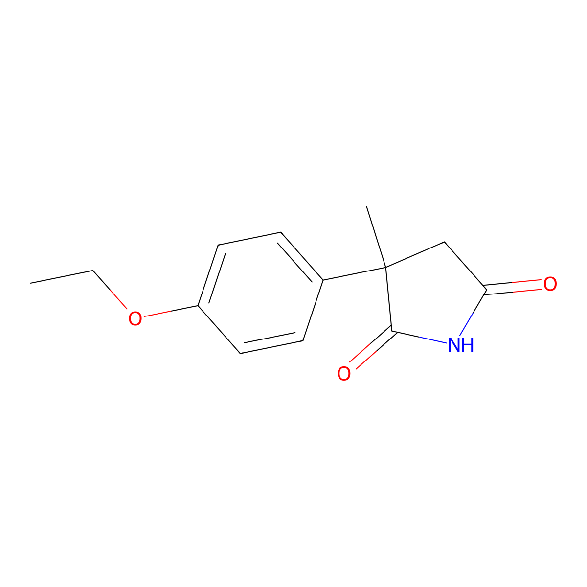 3-(4-Ethoxyphenyl)-3-methylpyrrolidine-2,5-dione molecular structure, CAS 53744-38-0