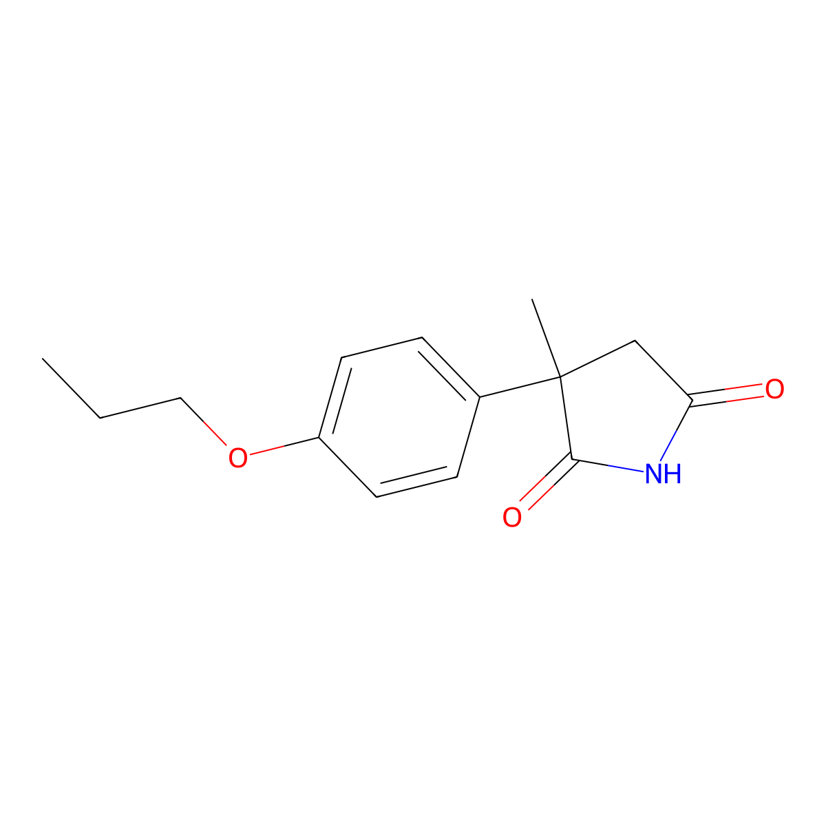 3-Methyl-3-(4-propoxyphenyl)pyrrolidine-2,5-dione molecular structure, CAS 53744-39-1