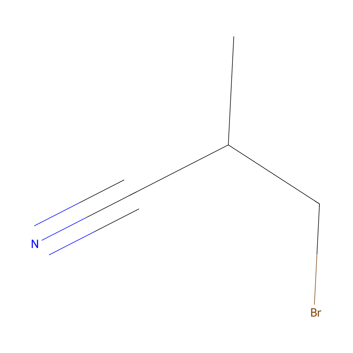 3-Bromo-2-methylpropanenitrile molecular structure, CAS 53744-77-7