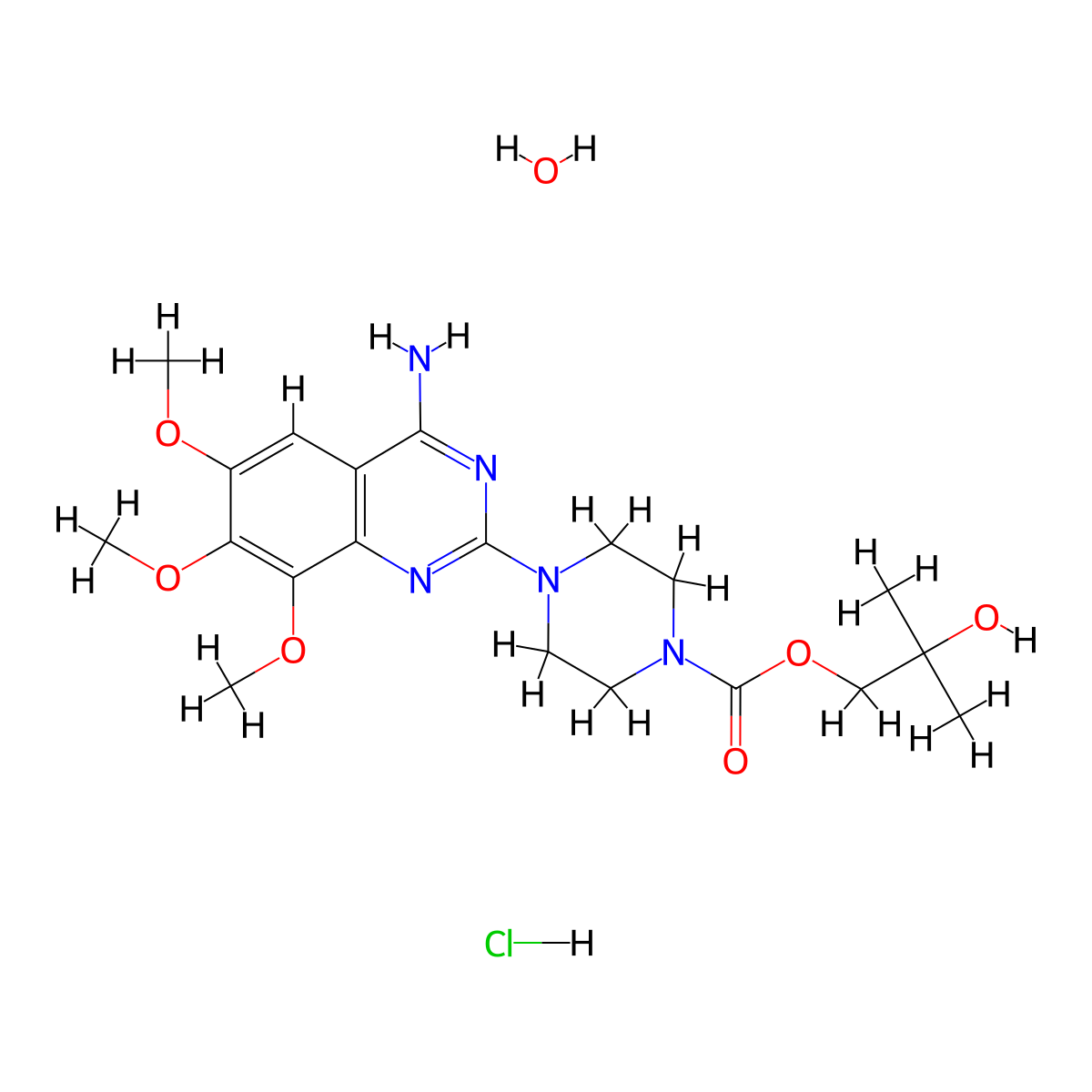 Trimazosin Hydrochloride molecular structure, CAS 53746-46-6