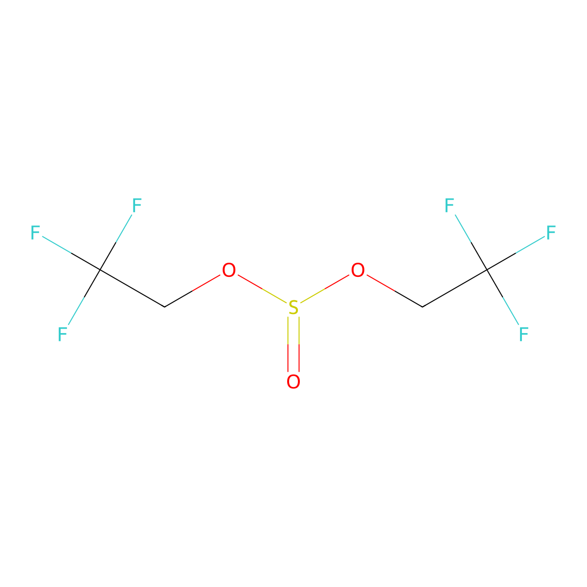 Bis(2,2,2-trifluoroethyl) sulfite molecular structure, CAS 53749-89-6