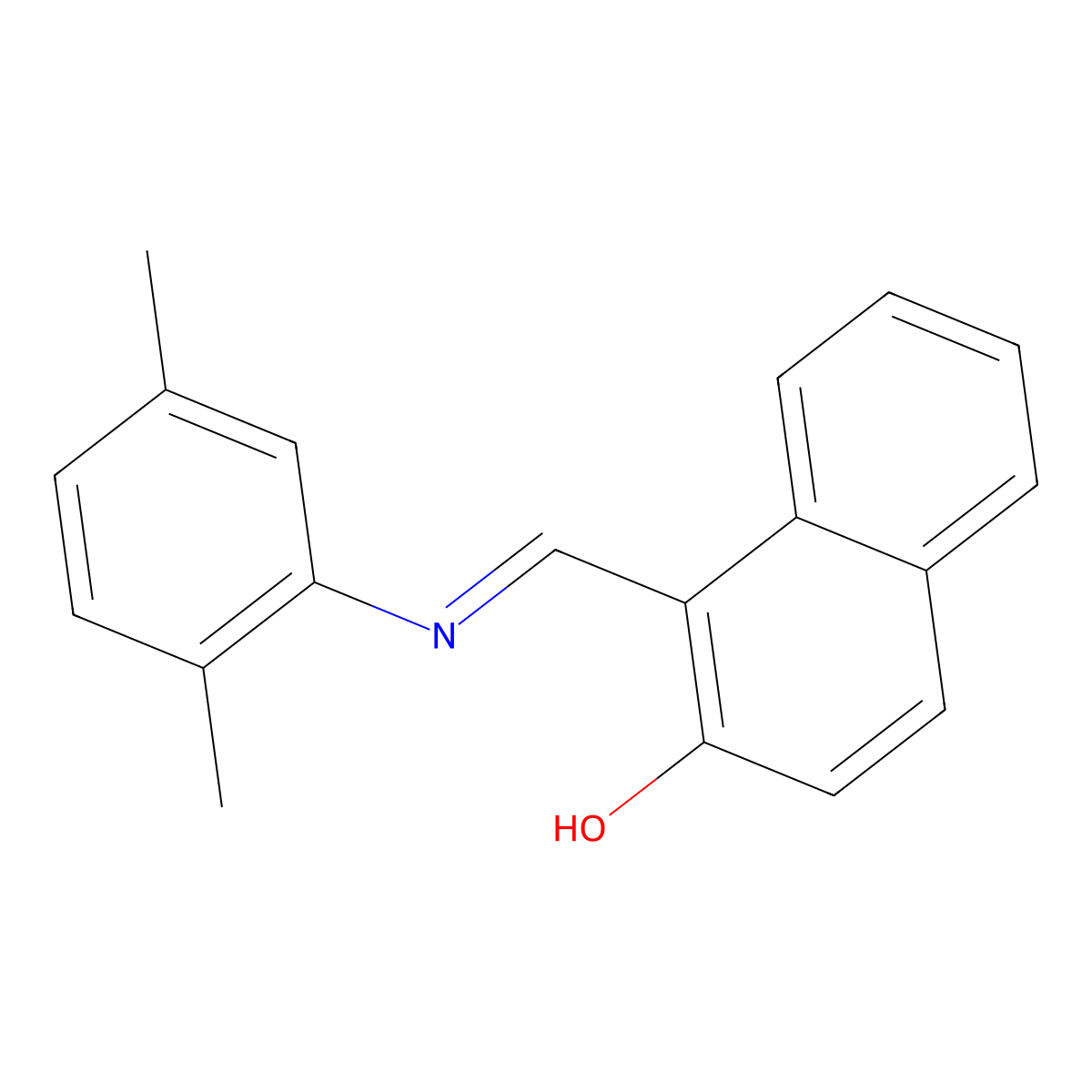 1-{[(2,5-Dimethylphenyl)imino]methyl}-2-naphthol molecular structure, CAS 5375-11-1