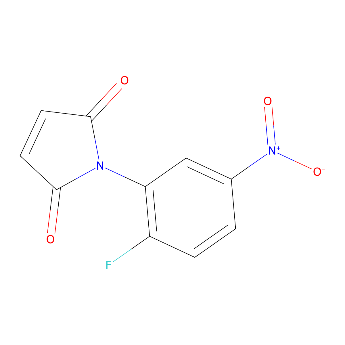 1-(2-Fluoro-5-nitrophenyl)-1h-pyrrole-2,5-dione molecular structure, CAS 5375-19-9
