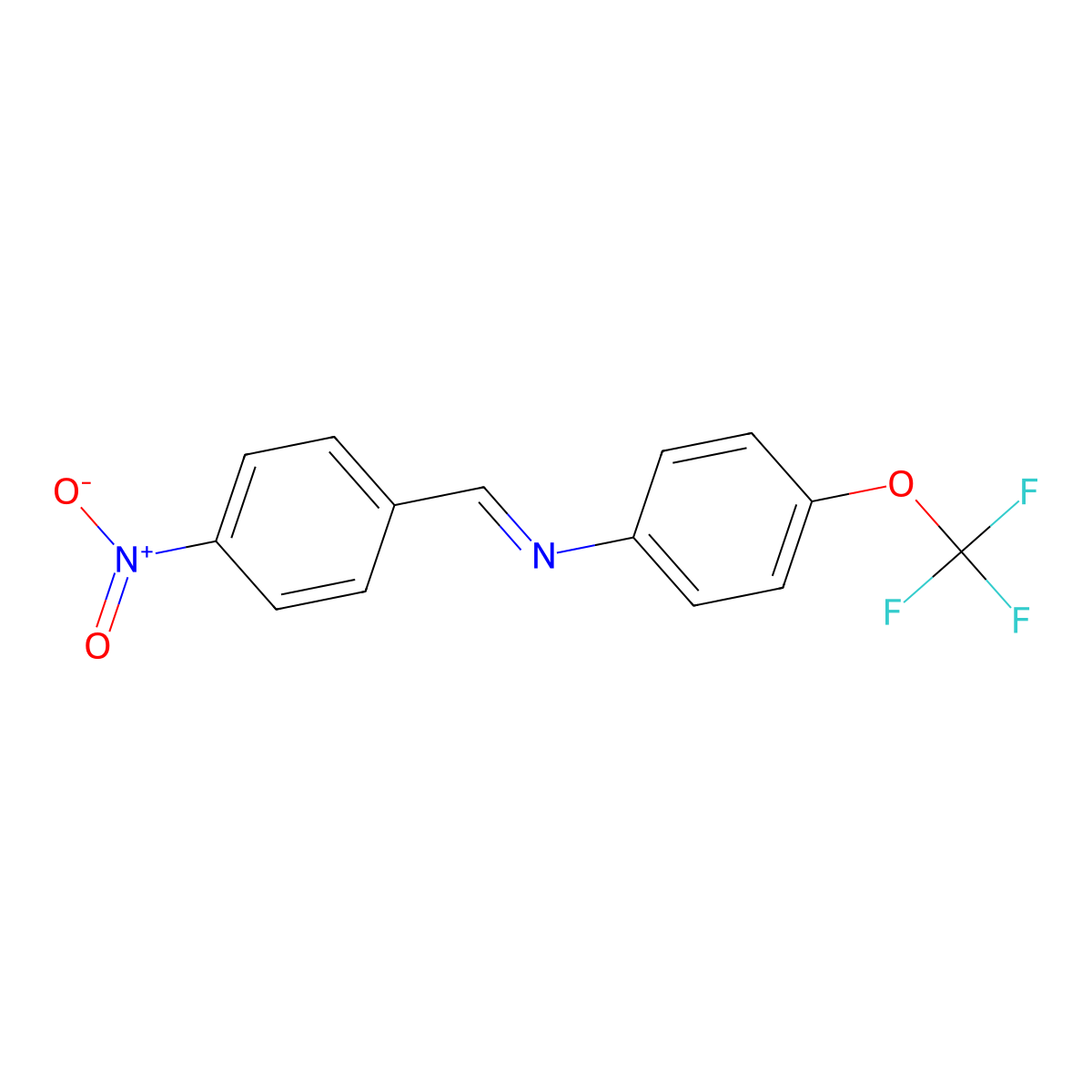 N-[(E)-(4-nitrophenyl)methylidene]-4-(trifluoromethoxy)aniline molecular structure, CAS 5375-26-8