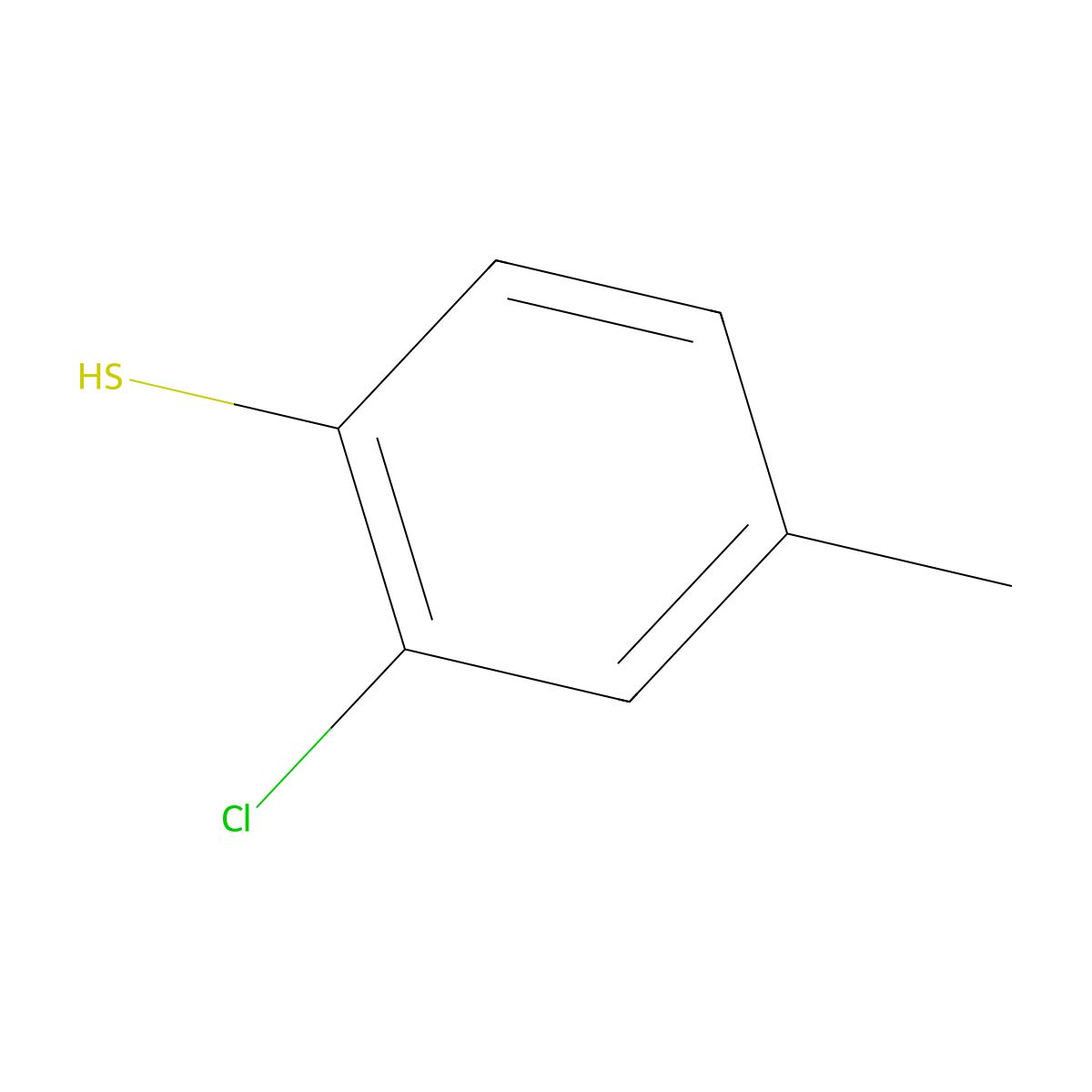 2-Chloro-4-methylbenzene-1-thiol molecular structure, CAS 5375-97-3