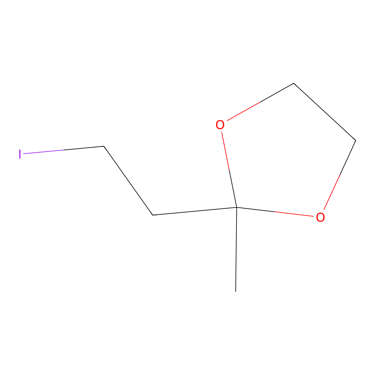 2-(2-Iodoethyl)-2-methyl-1,3-dioxolane molecular structure, CAS 53750-51-9