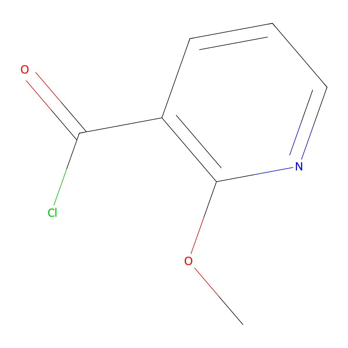 2-Methoxypyridine-3-carbonyl chloride molecular structure, CAS 53750-65-5